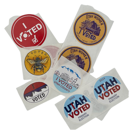 Utah I voted sticker